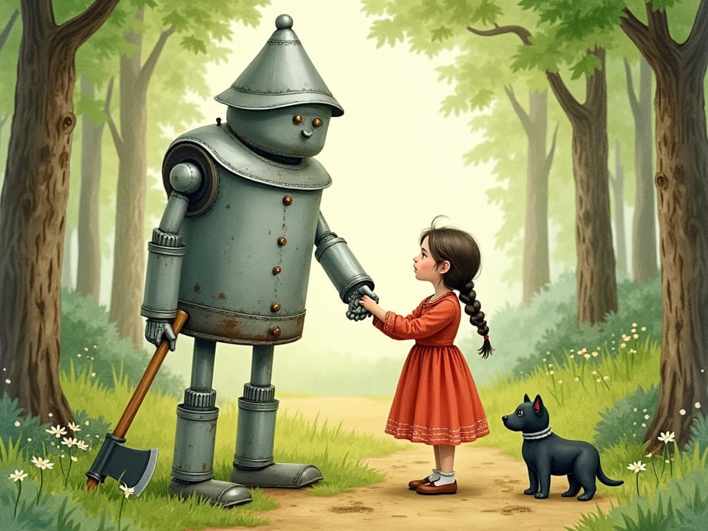 The Tin Woodman and the Lion